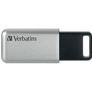 Verbatim 98665 Store 'n' Go Secure Pro USB Drive - 32 GB, snelle USB-opslag met USB 3.0, wachtwoordbeveiliging, zilver