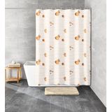 Kleine Wolke Miami douchegordijn, 100% polyester, beige, 120x200 cm