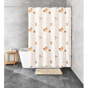 Kleine Wolke Miami douchegordijn, 100% polyester, beige, 120x200 cm