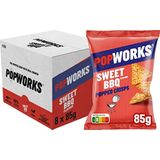 Popworks Sweet BBQ Chips, doos 8 stuks x 85 g