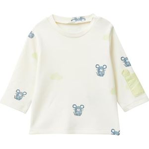 United Colors of Benetton T-shirt voor jongens, Wit, 62 cm