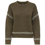 Only - ONLAMANDA LIFE LS O-NECK DETAIL CC KNT - Trui - Cub - Lange Mouwen