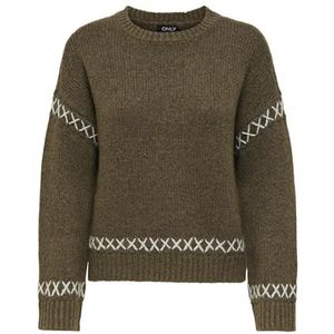 Only - ONLAMANDA LIFE LS O-NECK DETAIL CC KNT - Trui - Cub - Lange Mouwen