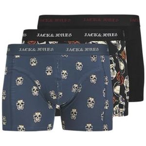 JACK & JONES Junior Jacmurphy Skull Trunks voor heren, verpakking van 3 stuks, titan, Numeric_152 (verpakking van 3 stuks), titanium, numeric_152