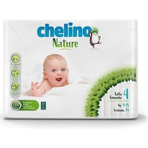 Chelino Nature Luiers voor kinderen, maat 4 (9-15 kg), 204 luiers