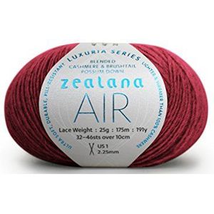 Zealana AIR Lace Tuscan Red garen, wol, rood, 10 x 13 x 5 cm