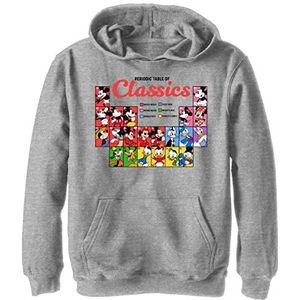 Disney Characters Classic Periodic Boy's Hooded Pullover Fleece, Athletic Heather, Small, Athletic Heather, S