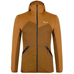 Vest Salewa Men Puez Melange Polarlite Hooded Golden Brown Melange