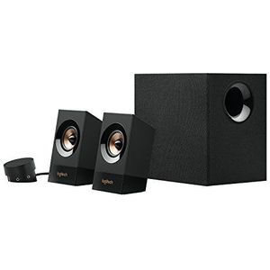 Logitech Z533 2.1 luidsprekersysteem met subwoofer, 120 watt piekvermogen, 3,5 mm ingang, hoofdtelefoonaansluiting, multi-device, bedieningselementen op de regeleenheid, UK-stekker, PC/TV/Tablet -