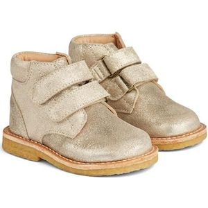 Wheat Unisex kinderschoenen fietsen winterschoen klittenband glanzend baby 100% leer ademend loopschoen, 0171 grijs, 21 EU