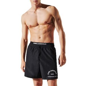 KARL LAGERFELD B.V Heren Rue St Guillame Elastische Medium Boardshorts Board Shorts, zwart, L