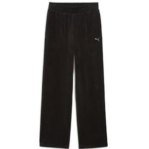 ESS verhoogde velours rib rechte been broek PUMA zwart