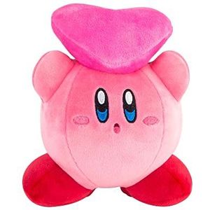 TOMY Club Mocchi Mocchi - Kirby & Friend Heart Junior pluche dier, 15 cm, van Nintendo, superzacht kussen, slaapkameraccessoires voor verzamelaars en meisjes en jongens vanaf 3 jaar