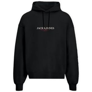 Jack & Jones - JORBILLYBURG SWEAT HOOD FST - Hoodie - Zwart - Met Capuchon