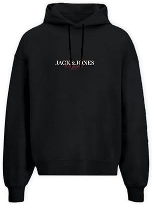 Jack & Jones - JORBILLYBURG SWEAT HOOD FST - Hoodie - Zwart - Met Capuchon