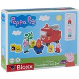 BIG 800057146 - Peppa Pig Bloxx Brandweerauto - Peppa's brandweer, constructieset, BIG-Bloxx set inclusief Peppa en Papa Pig 40 delen, voor kinderen vanaf 18 maanden, Meerkleurig