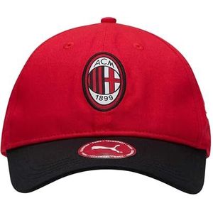 AC Milan Team Cap, uniseks honkbalpet voor volwassenen, voor alle tijden, rood-Puma zwart, 4099683453353, Voor alle tijden Rood-PUMA Zwart