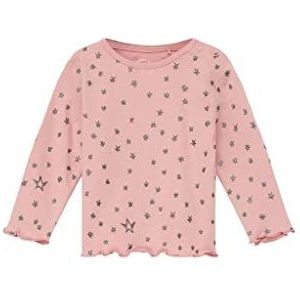 s.Oliver Uniseks - Baby Longsleeve met all-over glitterprint, roze, 68 cm