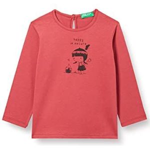 United Colors of Benetton T-shirt voor meisjes, 39J baksteenrood, 6 Maanden