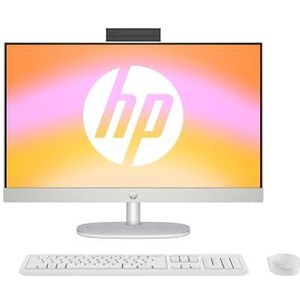 HP All-in-One pc, 23,8 inch FHD-display, AMD Ryzen 7 7730U, 16 GB DDR4 RAM, 512 GB SSD, AMD Radeon grafische eenheid, Windows 11 Home, wit
