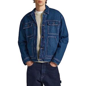 Pepe Jeans Heren Young Reclaim Trucker Jacket, Blauw (Denim), XL