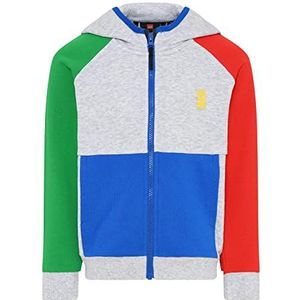 LEGO Jongen Jungen Colourblock Sweatjacke mit Hoodie LWStorm 205 Vest Trui, 912 Grijs Melange, 92