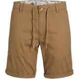 Chino Shorts - Beige - 97% Katoen, 3% Elastaan - Slim Fit