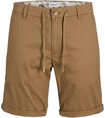 Chino Shorts - Beige - 97% Katoen, 3% Elastaan - Slim Fit