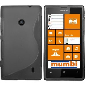 mumbi Hoes compatibel met Nokia Lumia 520 mobiele telefoon case telefoonhoes, transparant zwart