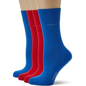 Camano Set van 4 sokken, blauw/rood, 43-46 EU