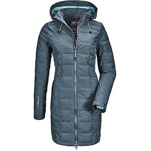 killtec Women's Gewatteerde parka/parka met afritsbare capuchon Skane WMN Quilted PRK, dark tealgreen, 50, 35618-000