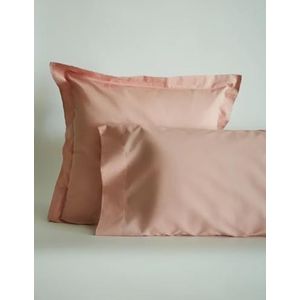 Sancarlos Kussensloop, tweekleurig, roze, 100% percale katoen, vierkant, 60 x 60 cm