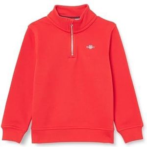 GANT Unisex kinderen Shield Half Zip Sweat Sweatshirt, rood (bright red), 92