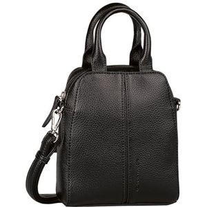 TOM TAILOR Bags Dorine Shopper schoudertas voor dames, ritssluiting, klein, zwart, zwart, modern