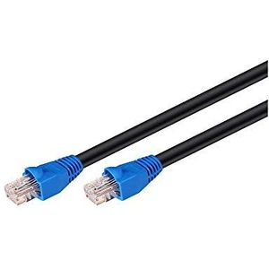 Goobay 94395 CAT6 kabel voor buiten netwerkkabel UV- en waterdicht zwart/blauw