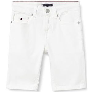 Tommy Hilfiger Jongen Scanton Short Denim Wit, Wit, 8 Jaren