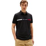 Tommy Hilfiger - Hilfiger Chest Insert Reg Polo - Poloshirt - Zwart