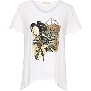 Cream Dames T-shirt Graphic Short Sleeved T-Shirt Printed Top Regular Fit Dames, Sneeuwwitje, S