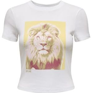 Onlpenny S/S Animal Top Box JRS, wit (bright white), M