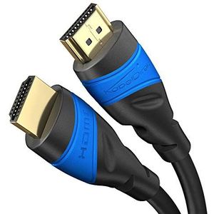 KabelDirekt – HDMI Kabel 4K – 6 m – A.I.S Afscherming, ontworpen in Duitsland (voor alle HDMI apparaten zoals PS5/Xbox/Switch – 4K@60Hz, High Speed HDMI kabel met Ethernet, zwart)