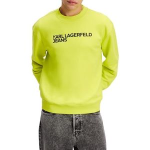 Karl Lagerfeld Jeans, Heren, Essential Logo Sweat, Regular Fit, Geel, M