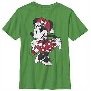 Disney Jongens - Minnie Hat T-shirt Westlich, Kelly Green, XS