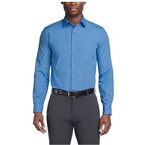 Van Heusen Heren Overhemd Regular Fit Poplin Solid, Pacifico, 17 Neck / 34-35 Sleeve