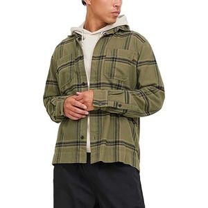 Bestseller A/S Heren Jcospace Logan Flanel Overshirt Ls Vrijetijdshemd, Zwart/Checks:checks, XXL