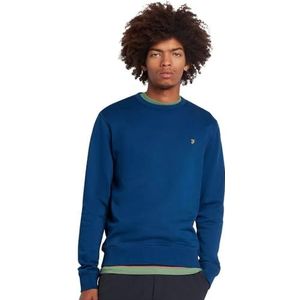 Farah Tim Crew Sweatshirt voor heren, Blauwe pioen, S
