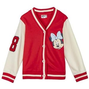 CERDÁ LIFE'S LITTLE MOMENTS Minnie baseballjack van geborsteld katoen voor kinderen en jongeren, Rood, 7 Jaar