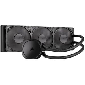 CORSAIR NAUTILUS 360 RS CPU-Vloeistofkoeler – 360mm AIO – Geluidsarme – Directe Moederbordaansluiting – Intel LGA 1851/1700, AMD AM5/AM4 – Inclusief 3x RS120-Fans – Zwart