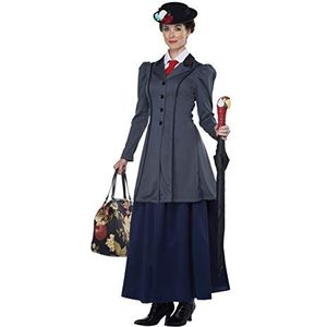 California Costumes 01568L Engelse Nanny kostuums voor volwassenen, grijs, groot