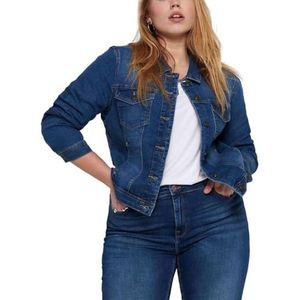 ONLY CARMAKOMA Dames Carwespa Life Denim Jacket MBD Noos jeansjack, blauw (medium blue denim), 46
