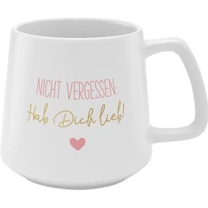 GRUSS & CO Tasse konisch ""Hab dich lieb!